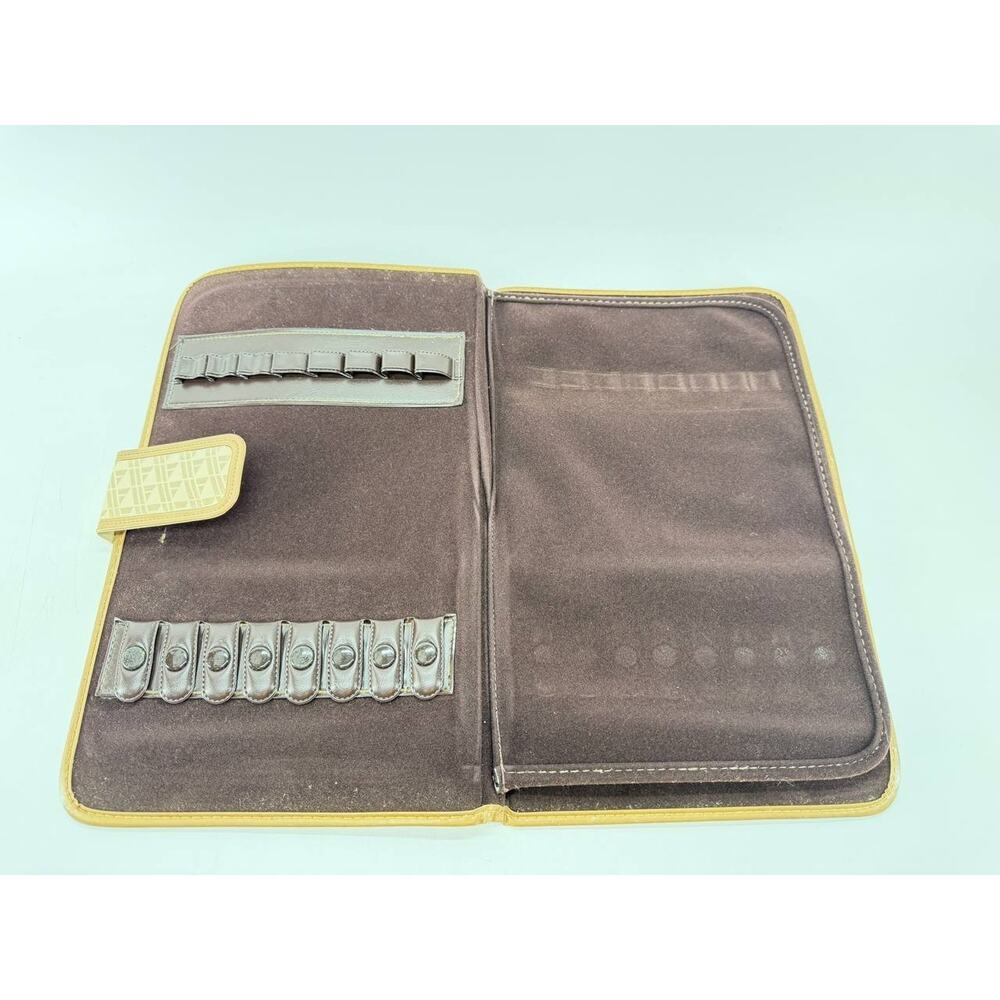 Vintage Avon Jewelry Travel Organizer Case Necklace Ring Earring Storage Box Tan - Picture 4 of 12